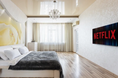 Studio Kitchen and Bedroom with Sea View | First Pearl Arcadia 5