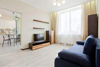 1 bedroom and living room