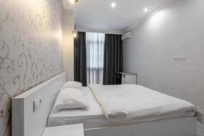 1 bedroom and living room